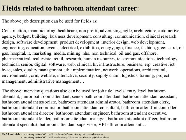 Bathroom Attendant top 10 bathroom attendant interview questions and answers Bathroom Attendant top 10 bathroom attendant interview questions and answers