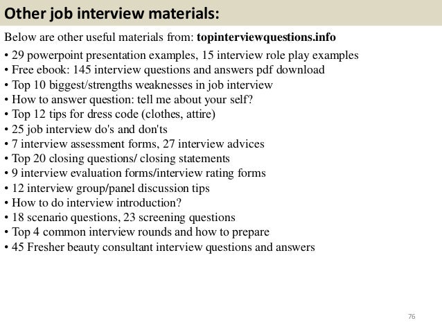 Top 52 beauty consultant interview questions and answers pdf
