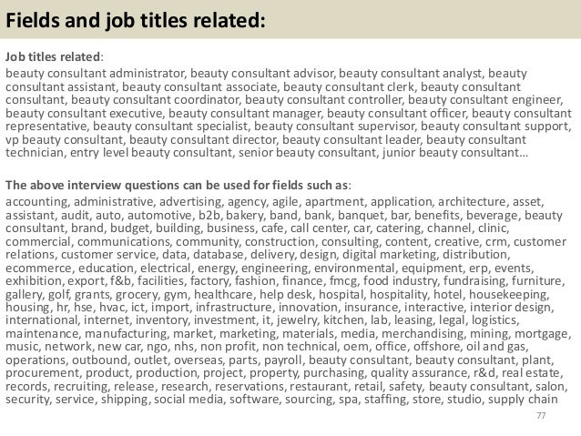 Cover letter beauty consultant Cover letter beauty consultant