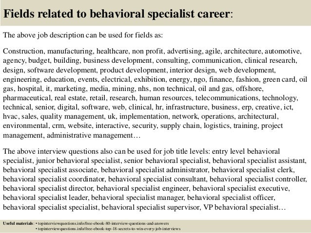 behavioral questions for interview