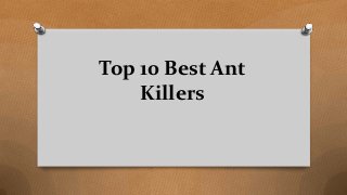 Top 10 Best Ant
Killers
 