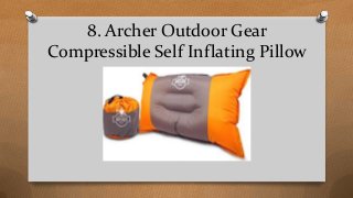 8. Archer Outdoor Gear
Compressible Self Inflating Pillow
 