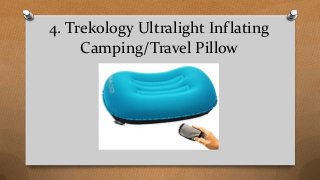 4. Trekology Ultralight Inflating
Camping/Travel Pillow
 