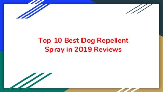 Top 10 Best Dog Repellent
Spray in 2019 Reviews
 