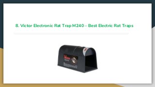 8. Victor Electronic Rat Trap M240 – Best Electric Rat Traps
 