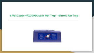 4. Rat Zapper RZC001Classic Rat Trap – Electric Rat Trap
 