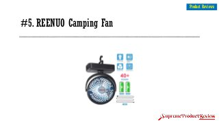 #5. REENUO Camping Fan
7
Product Reviews
 
