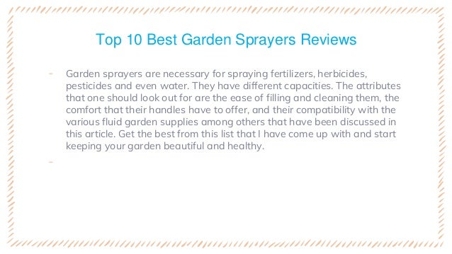 Best Garden Sprayers Reviews