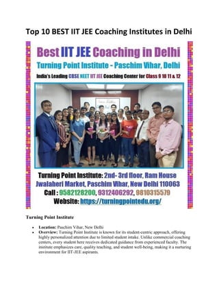 Top 10 BEST IIT JEE Coaching Institutes in Delhi.pdf