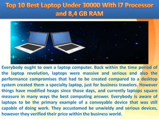 Top 10 best laptop under 30000 with i7 processor and 8,4 gb ram