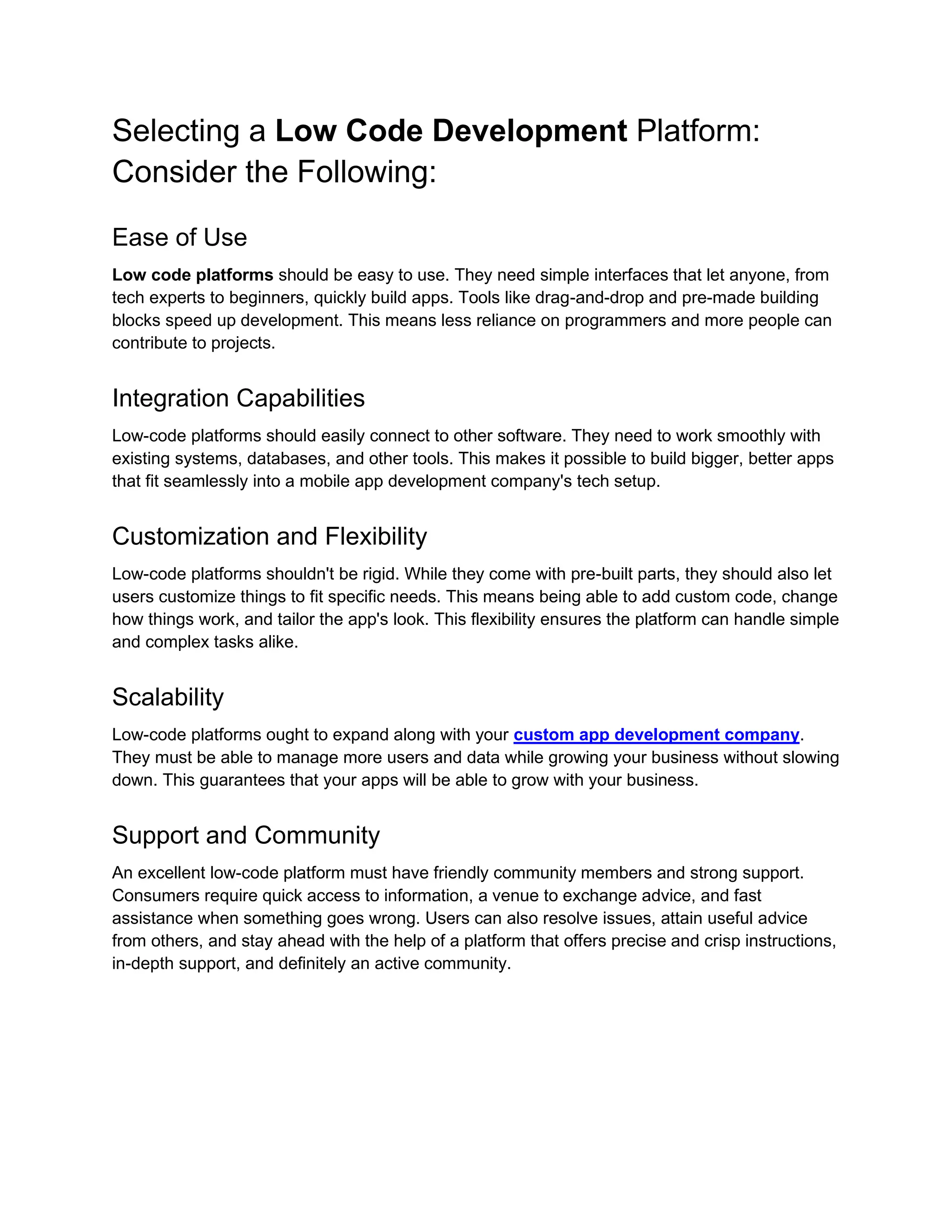 Top 10 Best Low-Code Development Platforms To Build Apps | PDF
