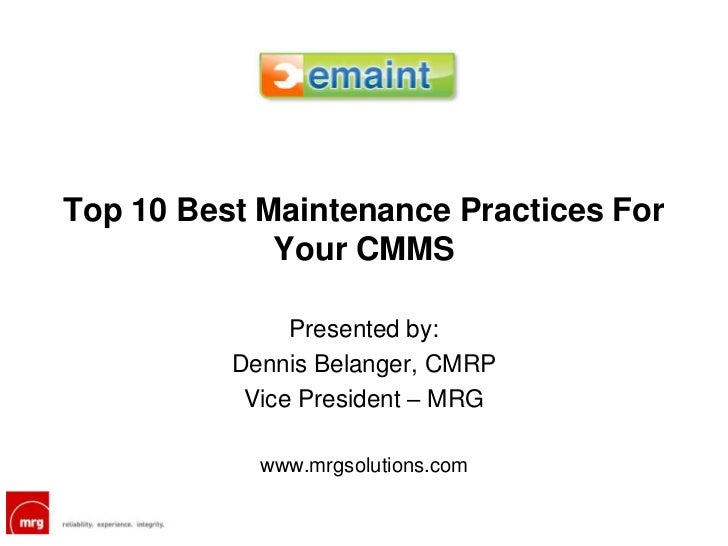 Top 10 Best Maintenance Practices For Your CMMS