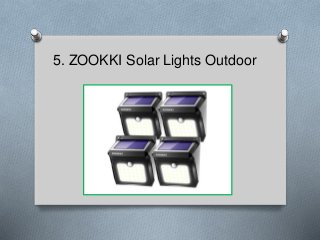 5. ZOOKKI Solar Lights Outdoor
 