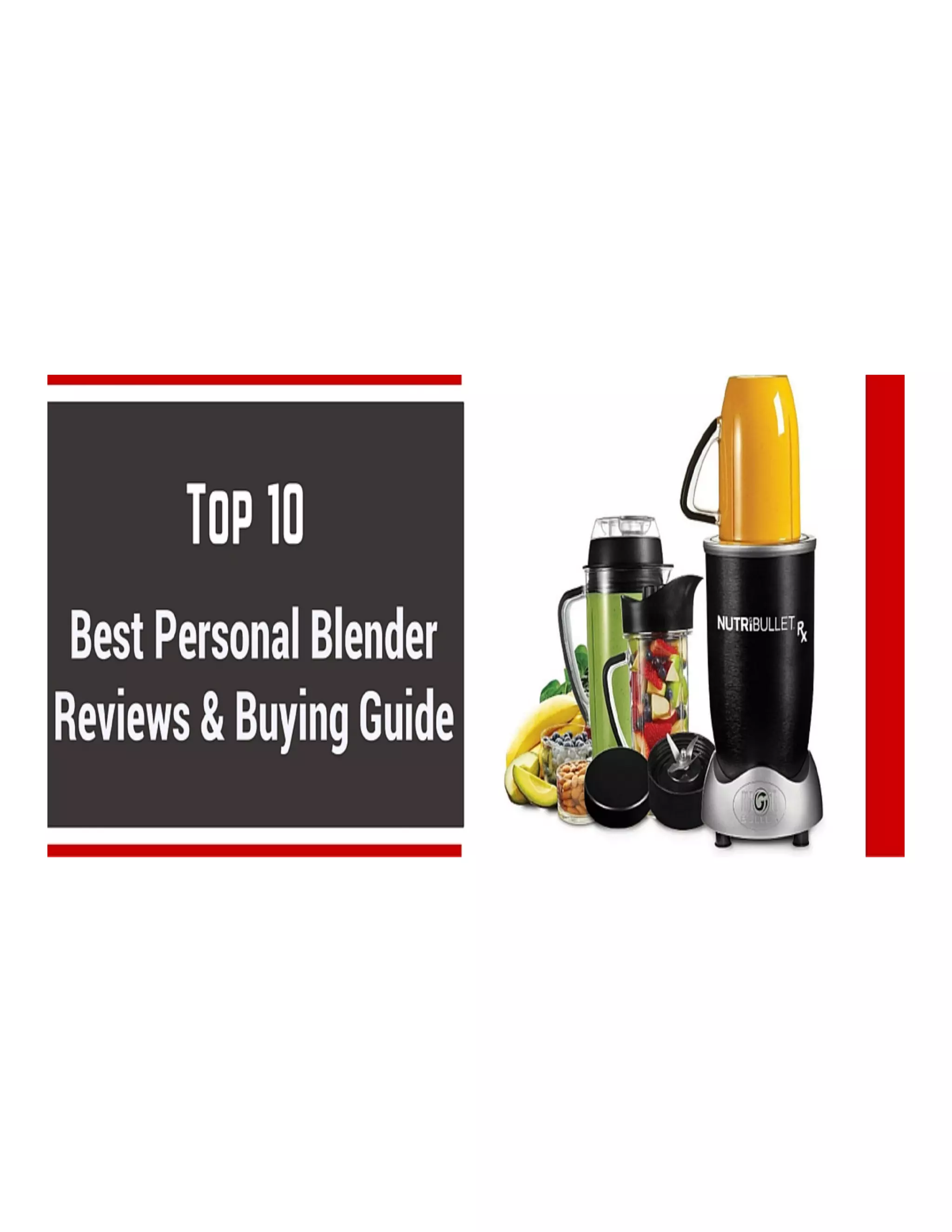 Top 10 best personal blender PDF