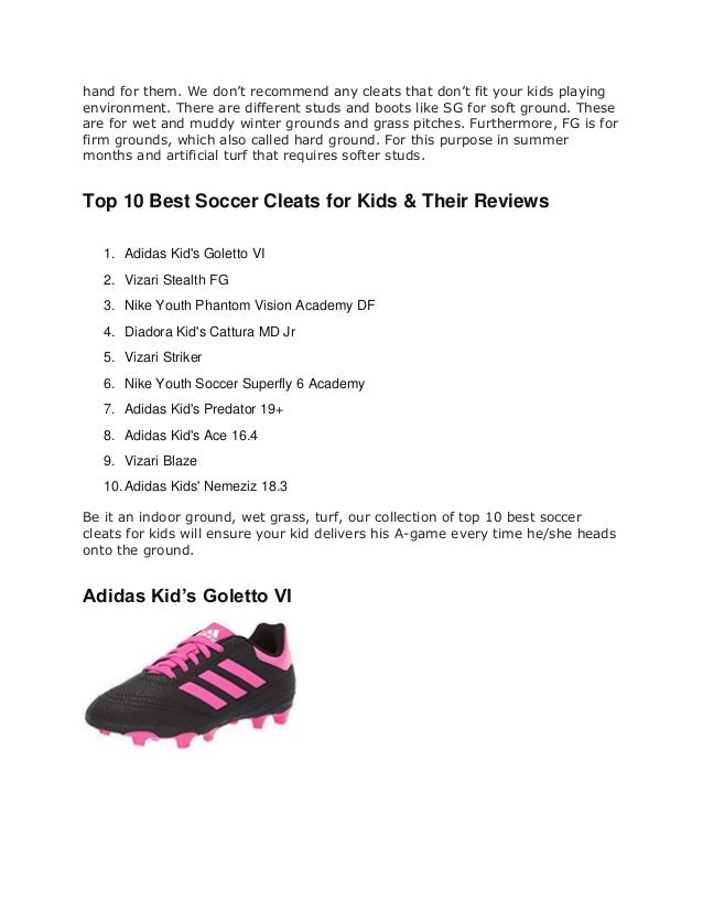 best youth soccer cleats 2019