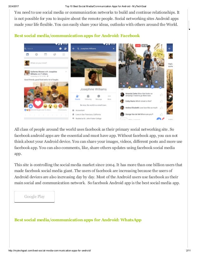 Top 10 best social media communication apps for android