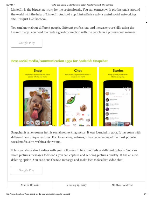 Top 10 best social media communication apps for android