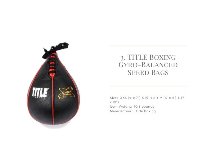 best speed bag size