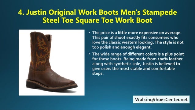 women's square steel toe work boots