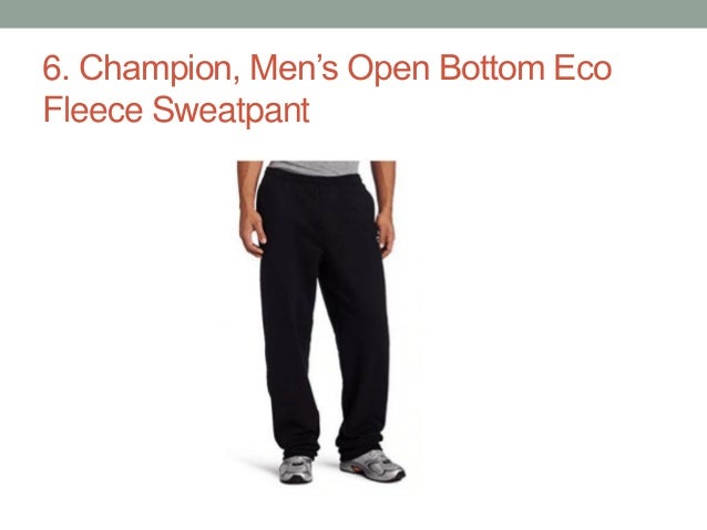 champion men's open bottom eco fleece sweatpant