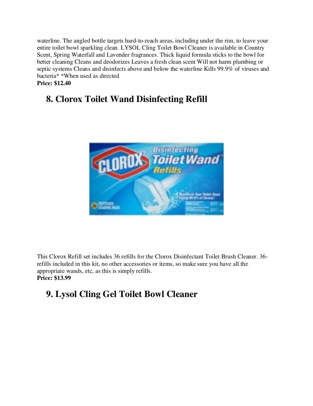 Toilet Bowl Clear What You Should Know if Buying