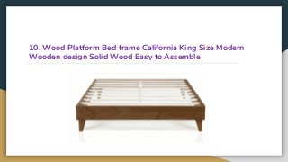 10. Wood Platform Bed frame California King Size Modern
Wooden design Solid Wood Easy to Assemble
 