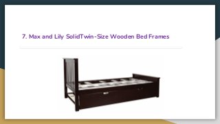 7. Max and Lily SolidTwin-Size Wooden Bed Frames
 