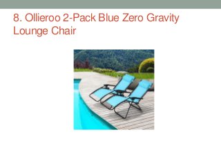8. Ollieroo 2-Pack Blue Zero Gravity
Lounge Chair
 