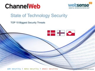 web security | data security | email security © 2009 Websense, Inc. All rights reserved.
State of Technology Security
TOP 10 Biggest Security Threats
 