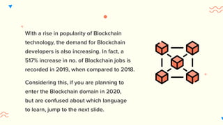Top 10 Blockchain Programming Languages to Learn in 2020 | PPT