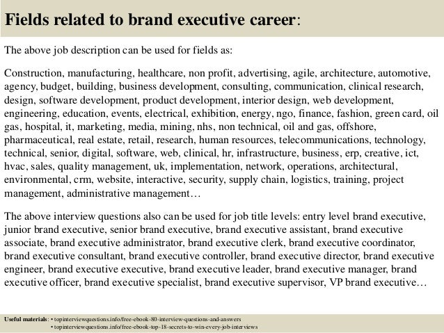 Top 10 Brand Executive Interview Questions And Answers Top 10 Brand Executive Interview Questions And Answers