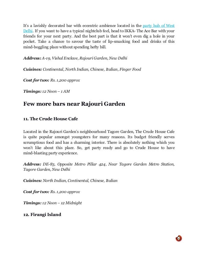 Top 10 budget friendly bars in rajouri garden