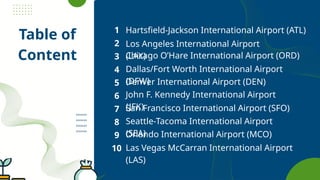 Top 10 Busiest Airports in the United States | PPTX