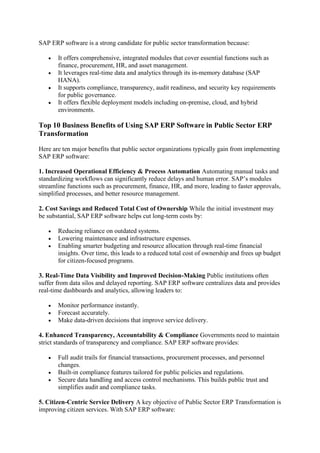Top 10 Business Benefits of Using SAP ERP Software A Deep Dive into ...