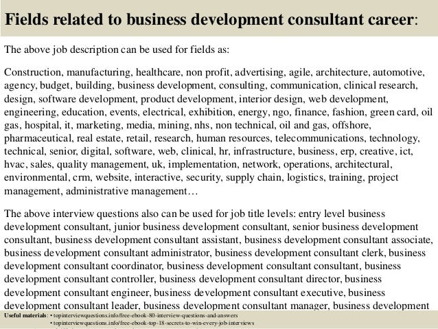 top 10 business development consultant interview questions product development interview questions