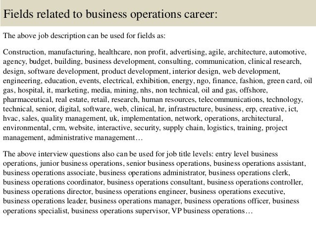 business operation specialist