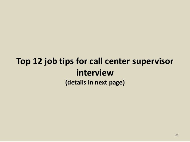 supervisor interview
