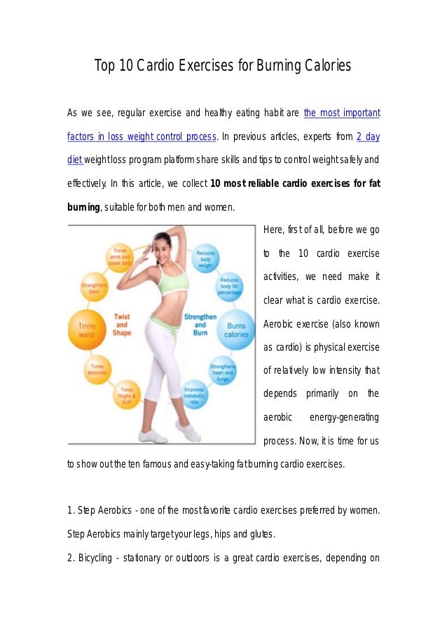 Top 10 cardio exercises for burning calories