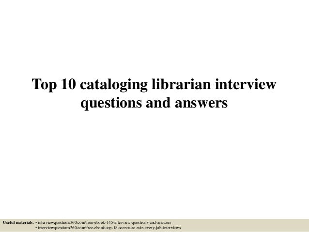 interview questions for librarians