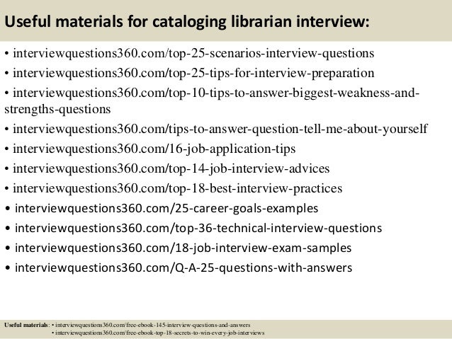 interview questions for librarians