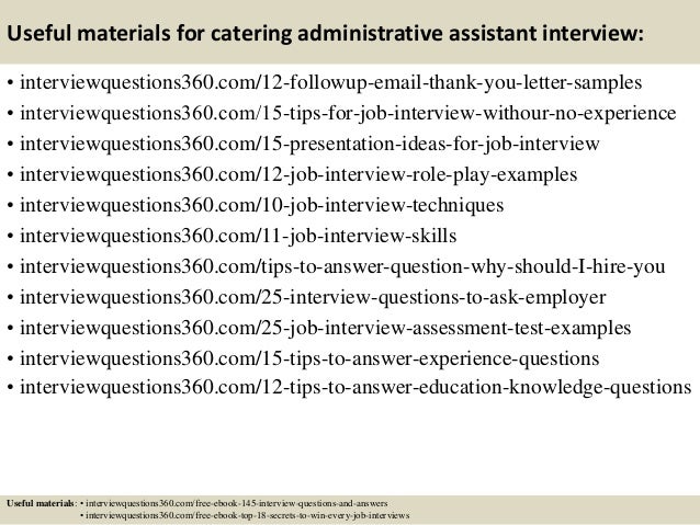 executive assistant interview answers