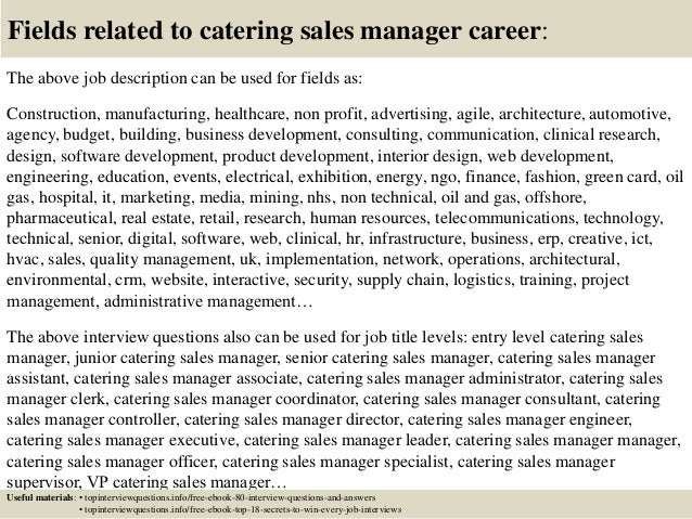catering manager job description