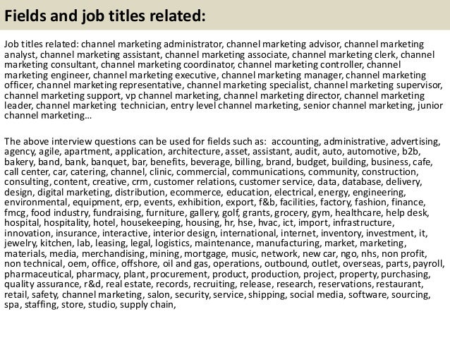 top 10 channel marketing interview questions with answers entry level marketing interview questions
