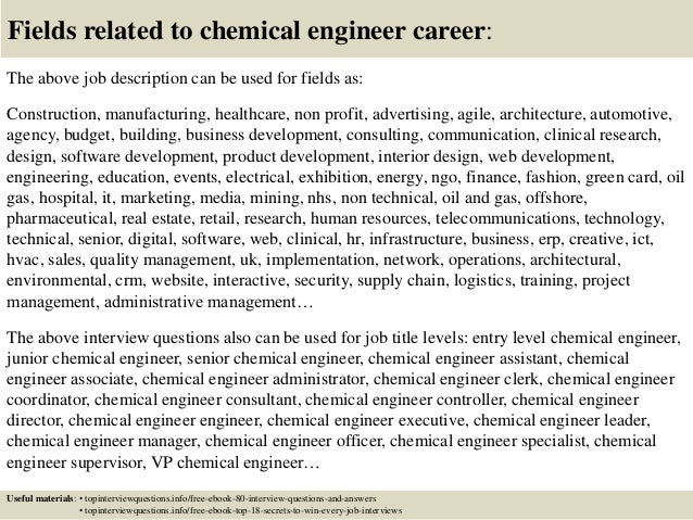 17 fields related to chemical engineer career the above job description - Cement Process Engineer Sample Resume 17 fields related to chemical engineer career the above job description - Cement Process Engineer Sample Resume