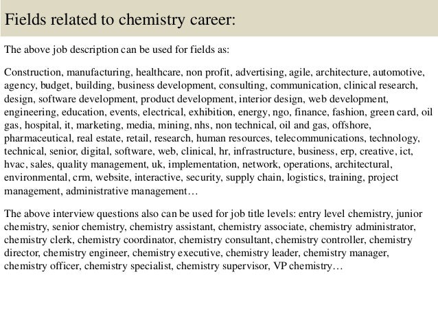 job description chemist