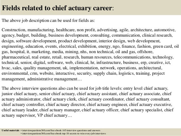 top 10 chief actuary interview questions and answers job description of actuary