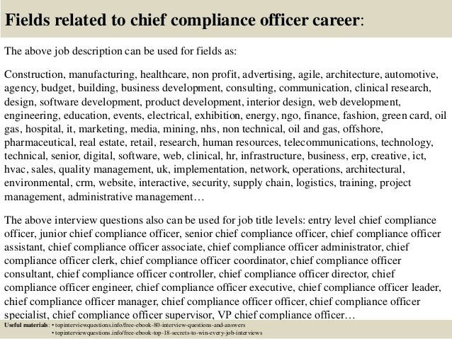 Top 10 chief compliance officer interview questions and ...