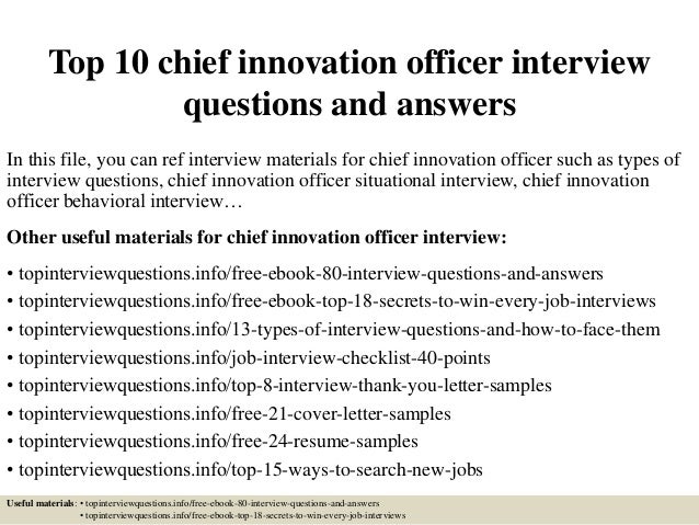 show breaker meaning innovation questions chief officer Top 10 interview and