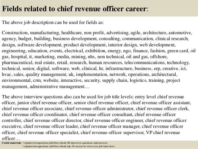 Top 10 chief revenue officer interview questions and answers