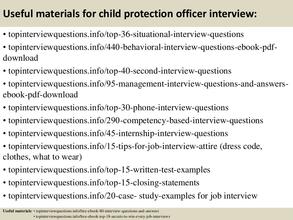 Top 10 child protection officer interview questions and answers